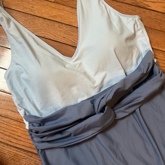 Summersalt Light Blue and Gray One Piece Swimsuit - Picture 6 of 12